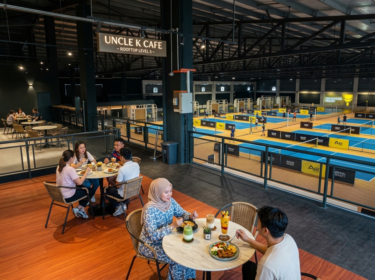 Uncle K Cafe Grand Rally Pickleball Rooftop